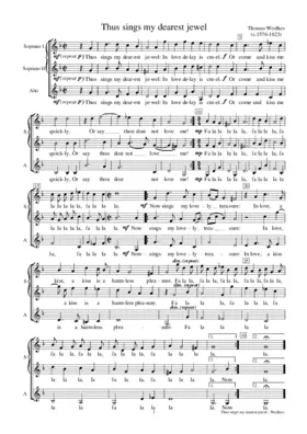 Thus sings my dearest jewel