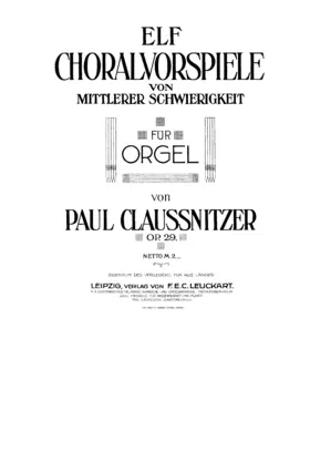 11 Choralvorspiele, Op.29