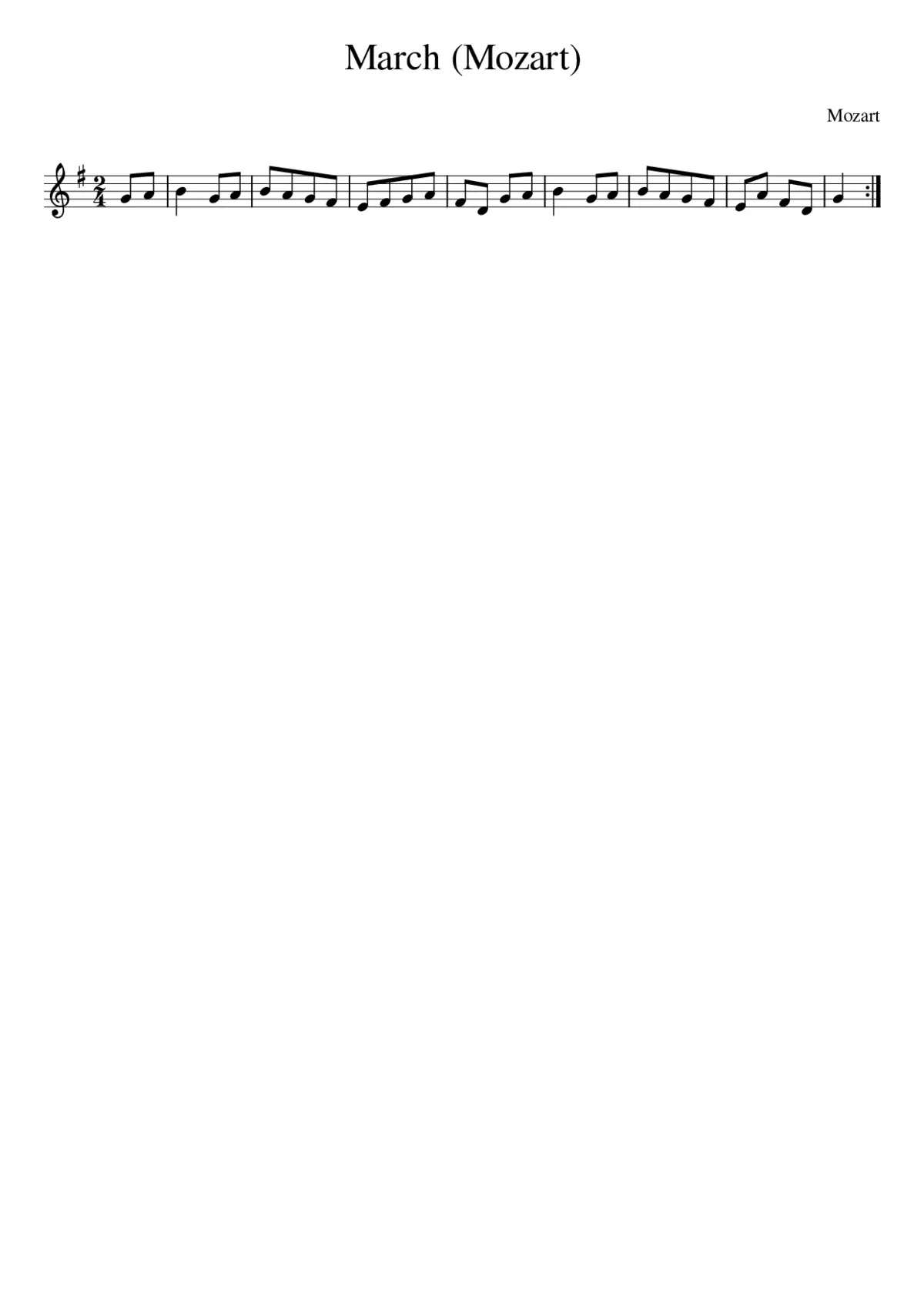 March (Mozart) - Page 1