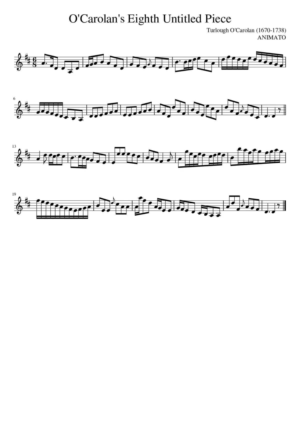 O'Carolan's Eighth Untitled Piece - Page 1