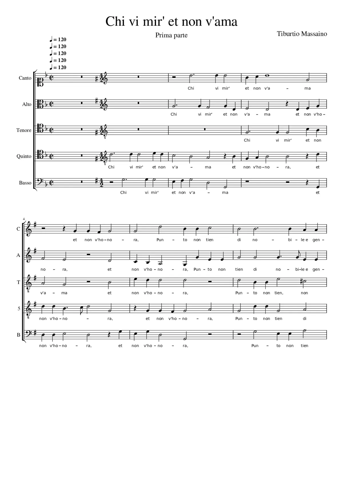 Chi vi mir' et non v'ama - Page 1