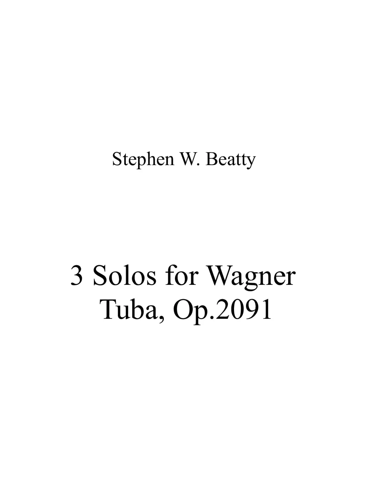 3 Solos for Wagner Tuba - Page 1