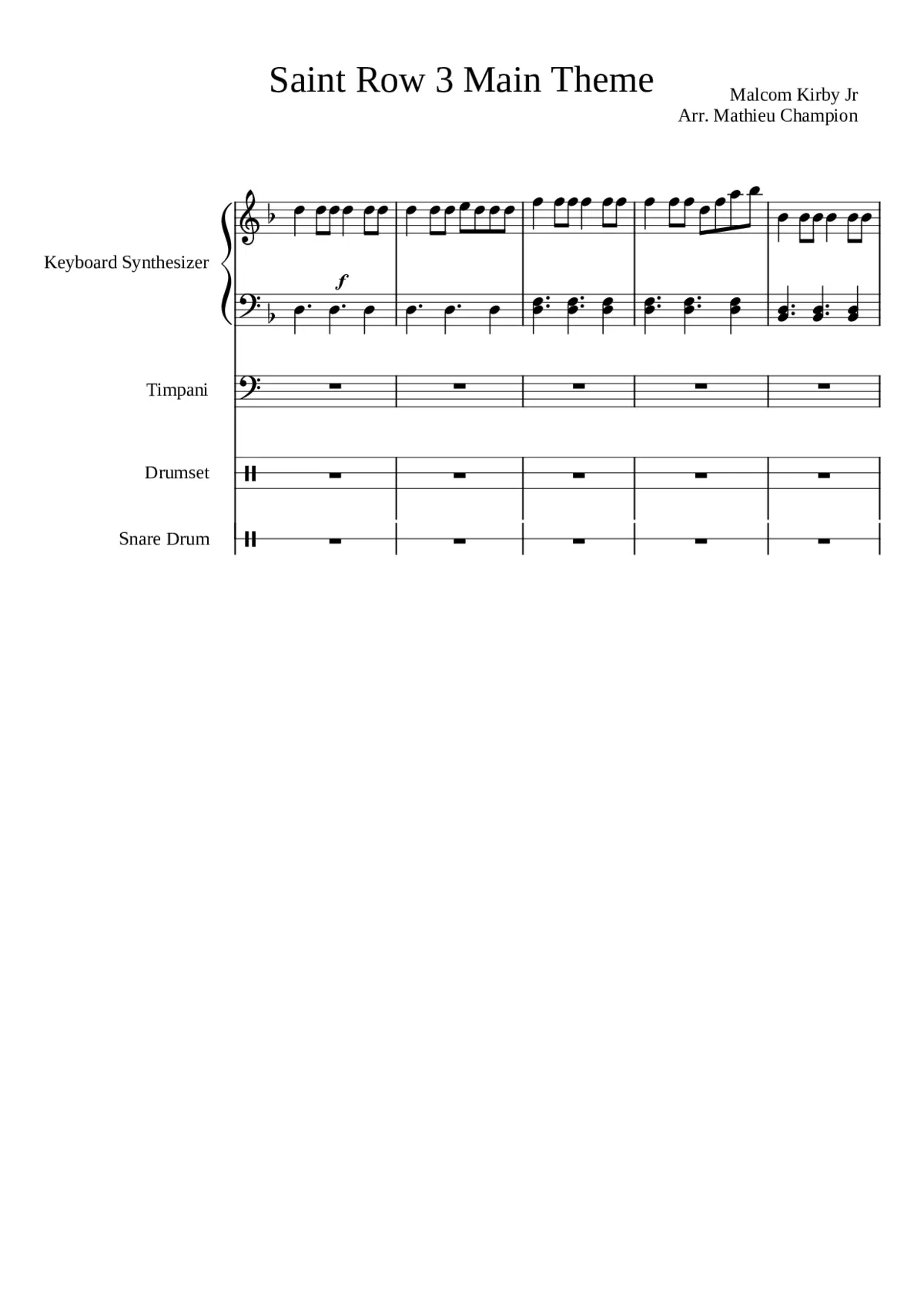 Saint Row 3 Main Theme - Page 1