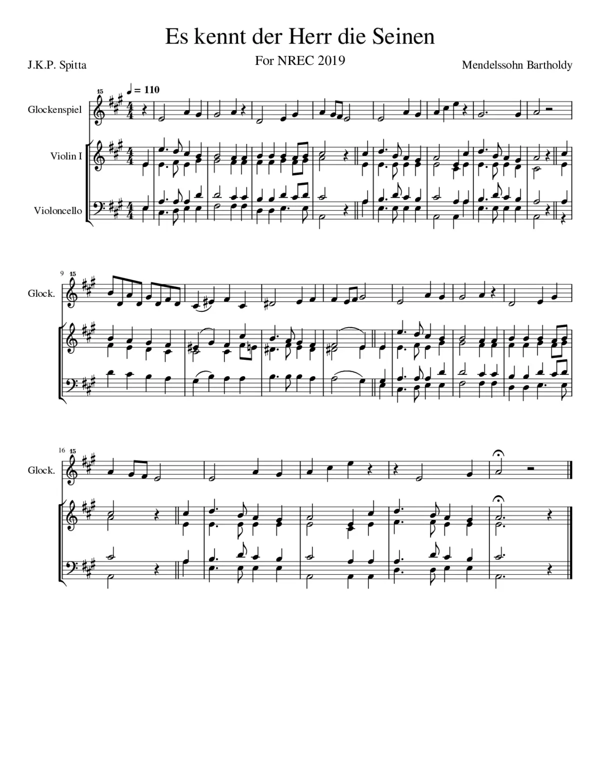 Es kennt der Herr die Seinen - Page 1