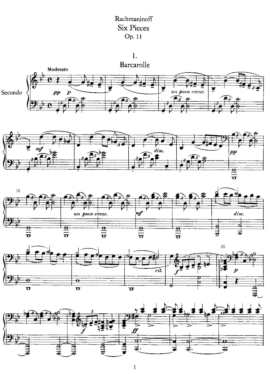 6 Morceaux - Page 1
