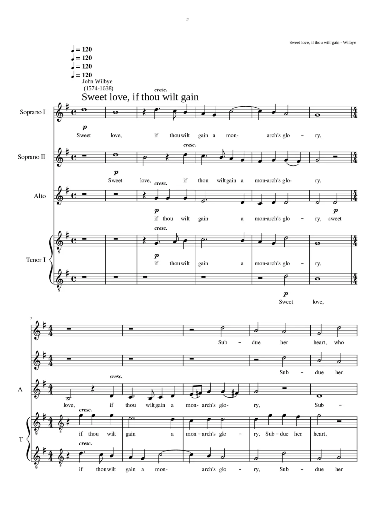 Sweet love if thou wilt gain - Page 1