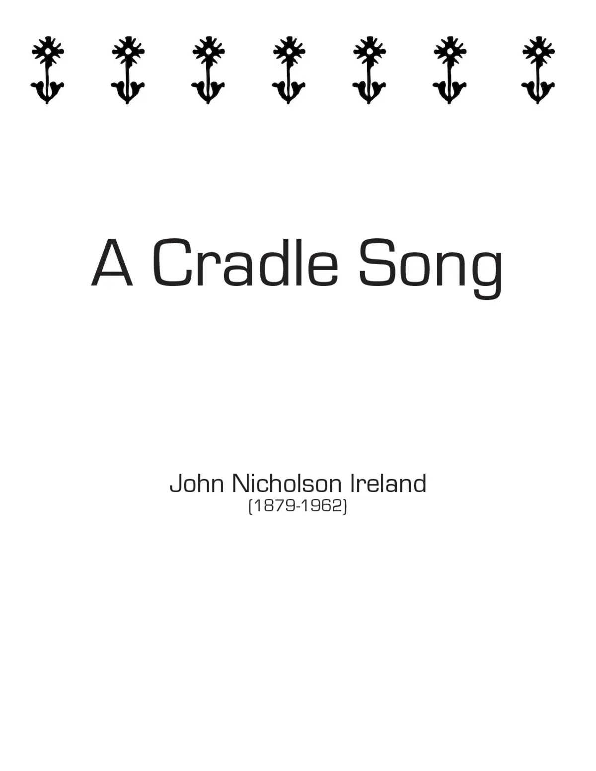 A Cradle Song - Page 1