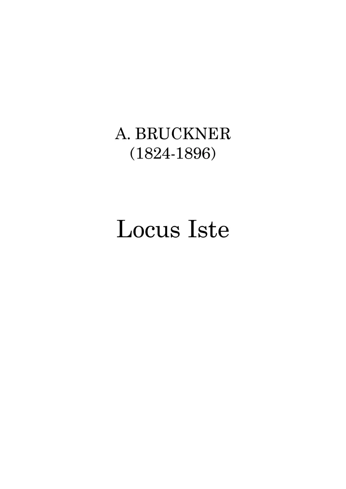 Locus iste - Page 1
