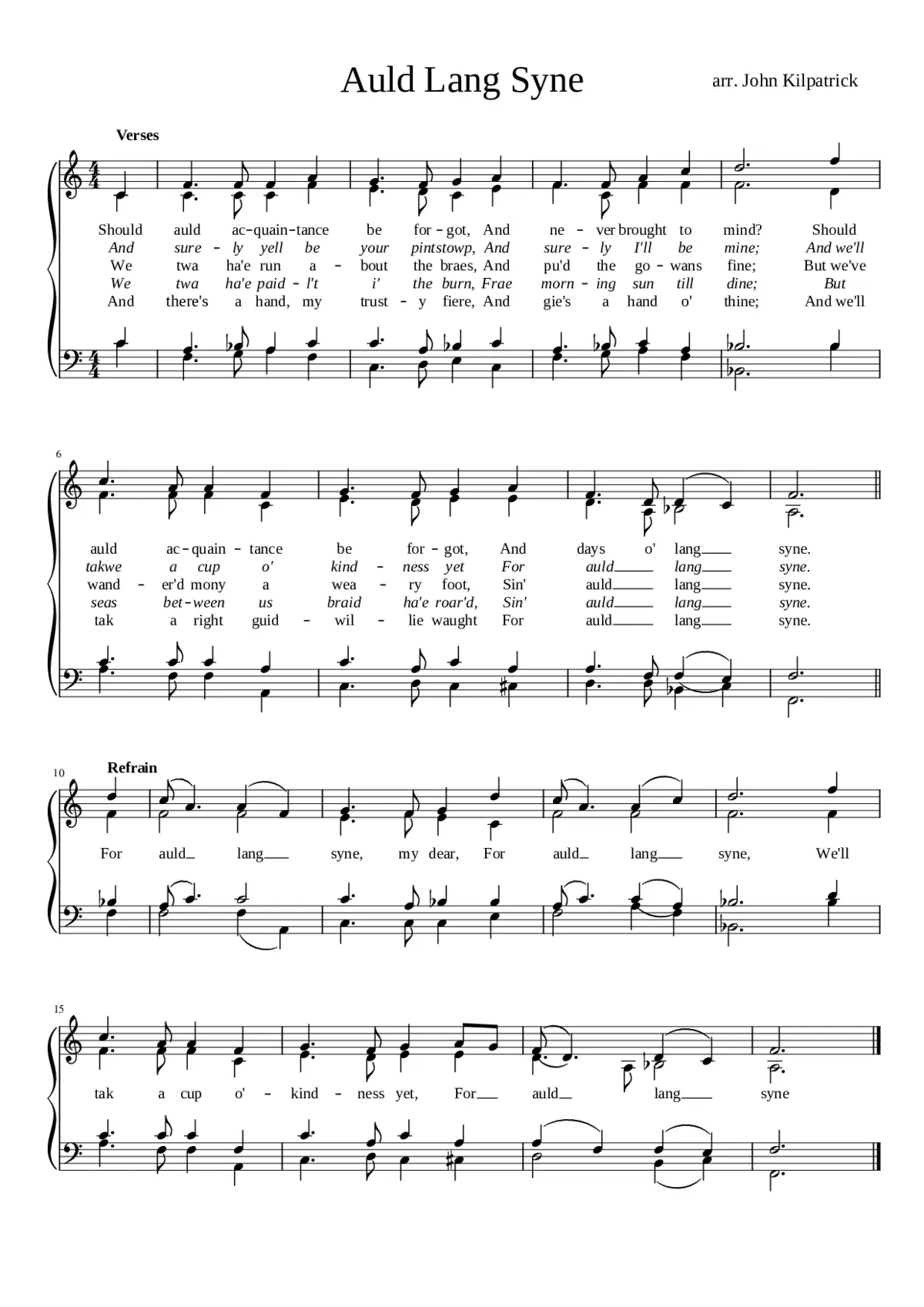 auld lang syne - Page 1