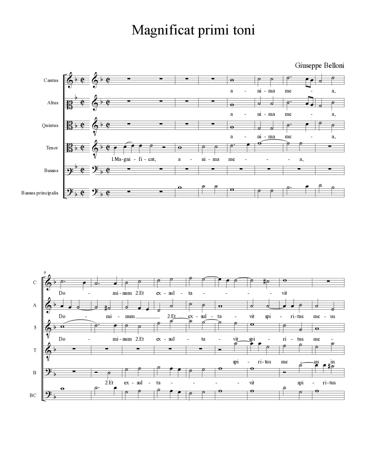 Magnificat primi toni - Page 1