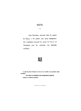 Ouverture d'un opéra-comique inachevé