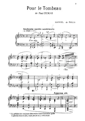 Pour le tombeau de Paul Dukas