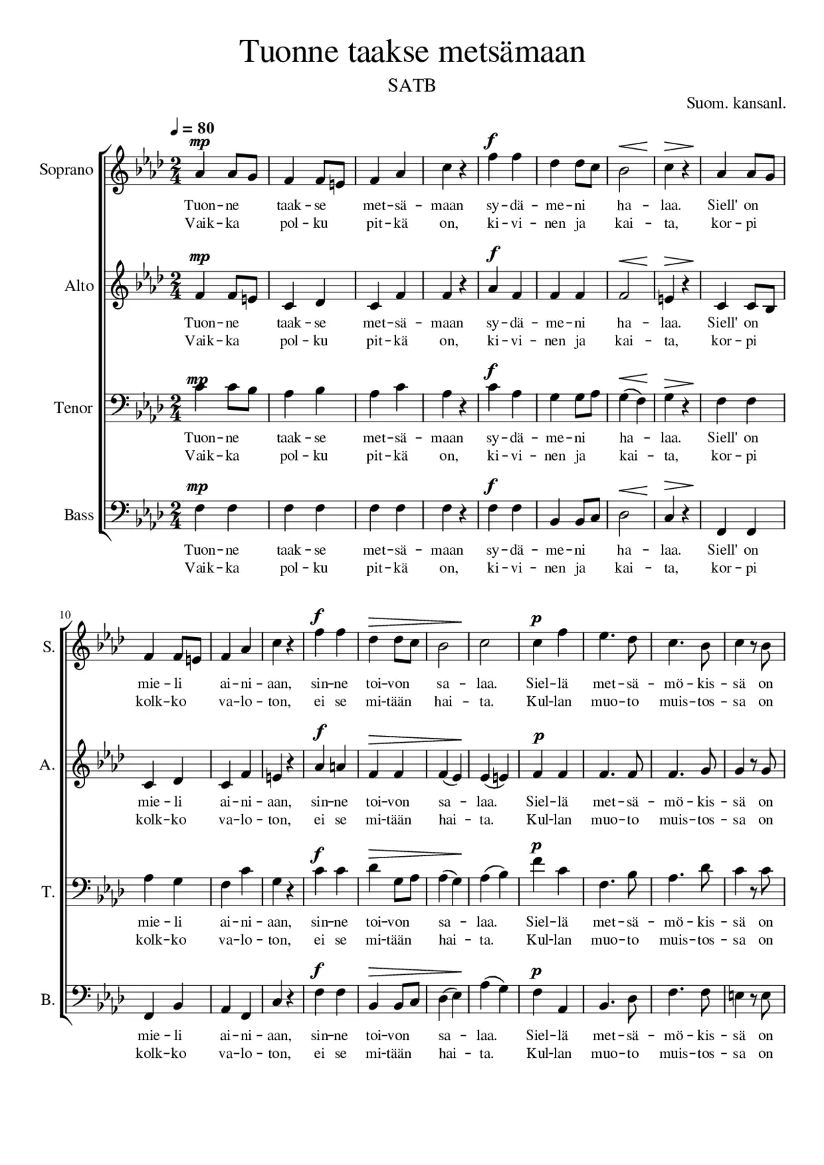 tuonne taakse metsämaan - Page 1