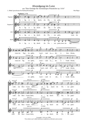 Abendgang im Lenz, Op. 111B-2