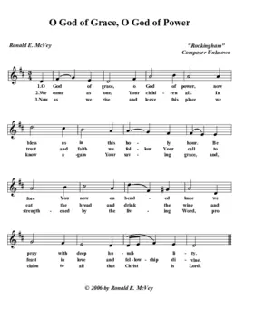 O God of grace, o God of power