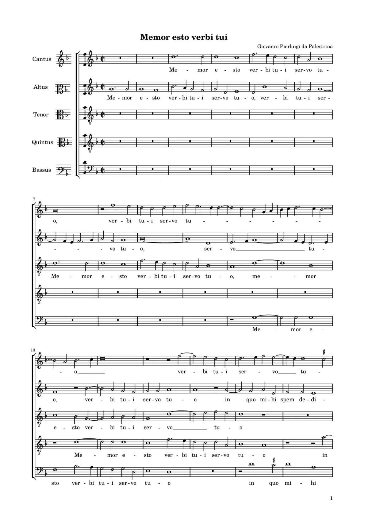 Memor esto verbi tui - Page 1