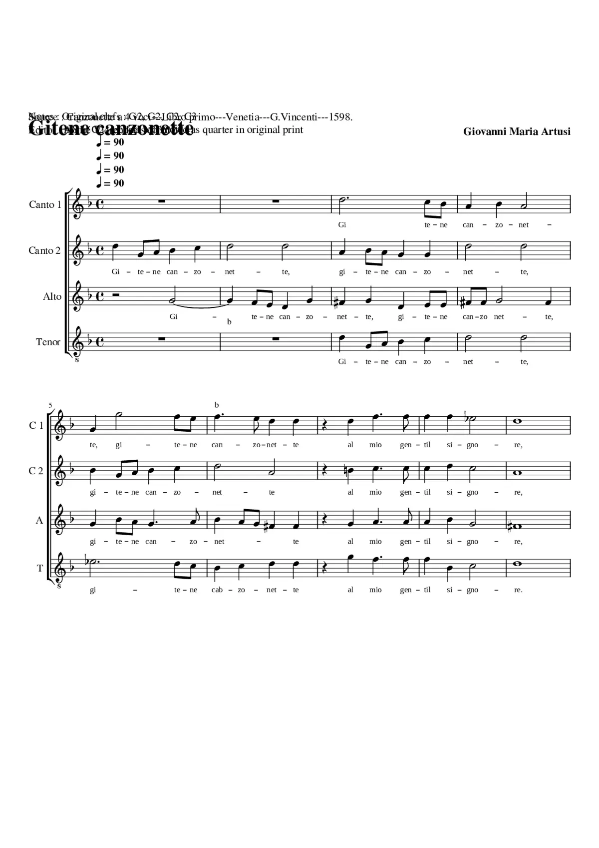 Gitene canzonette - Page 1