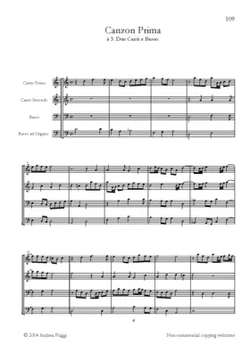 Canzon à due canti e basso