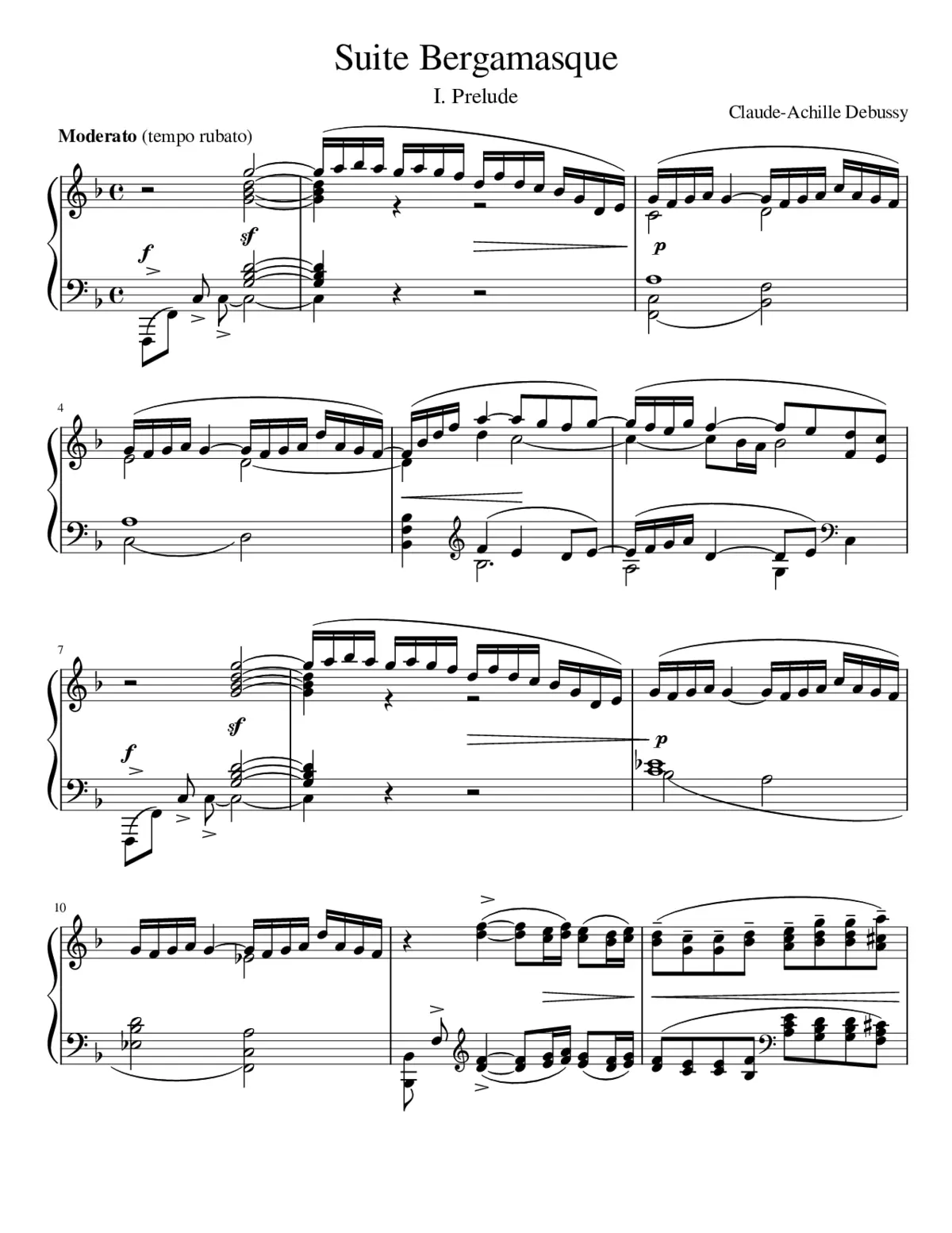 Suite bergamasque - Page 1