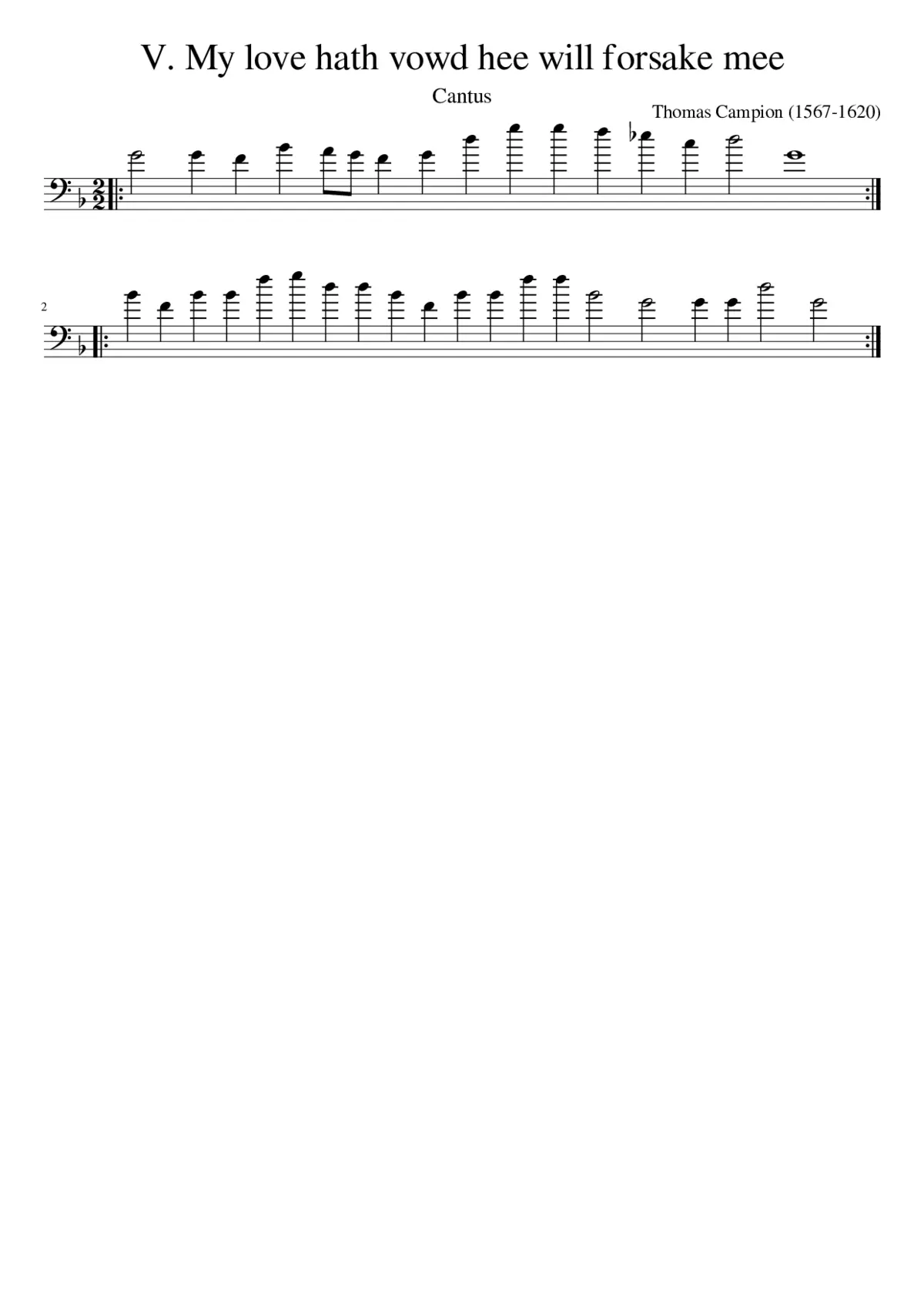 V. My love hath vowd hee will forsake mee - Page 1