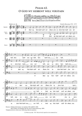 O God wy hebbent well verstaen - ps. 43