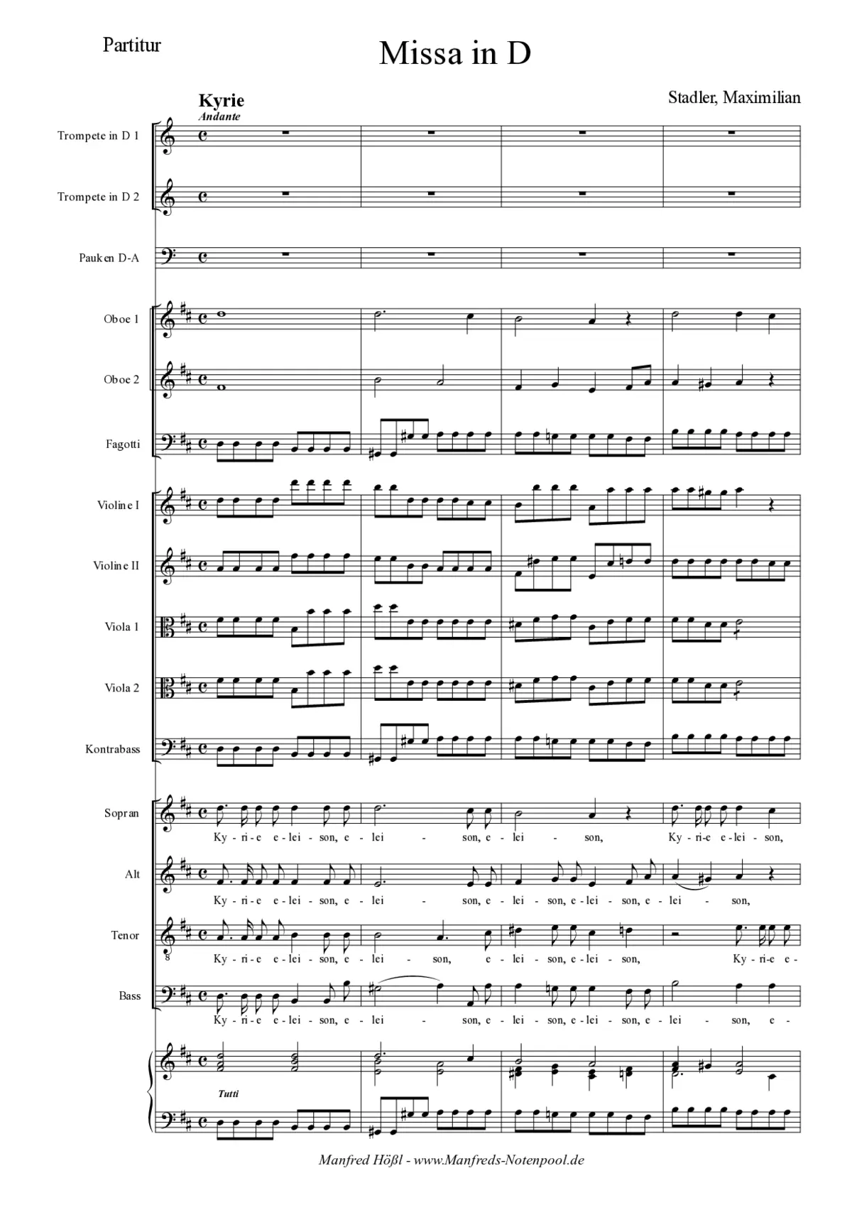 Missa in D - Page 1