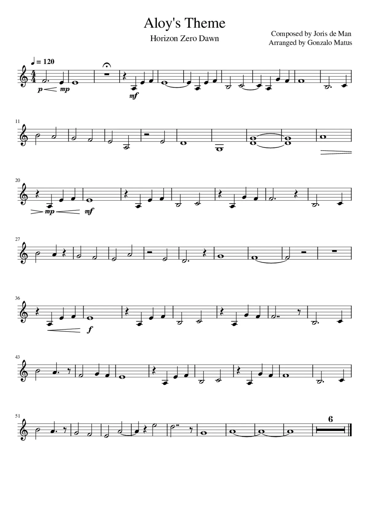 Aloy's Theme - Page 1