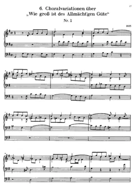 3 Chorale variations for organ on Wie groß ist des Allmächt'gen Güte