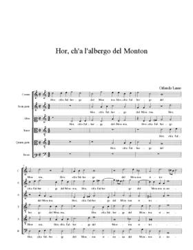 Hor ch'a l'albergo del Monton