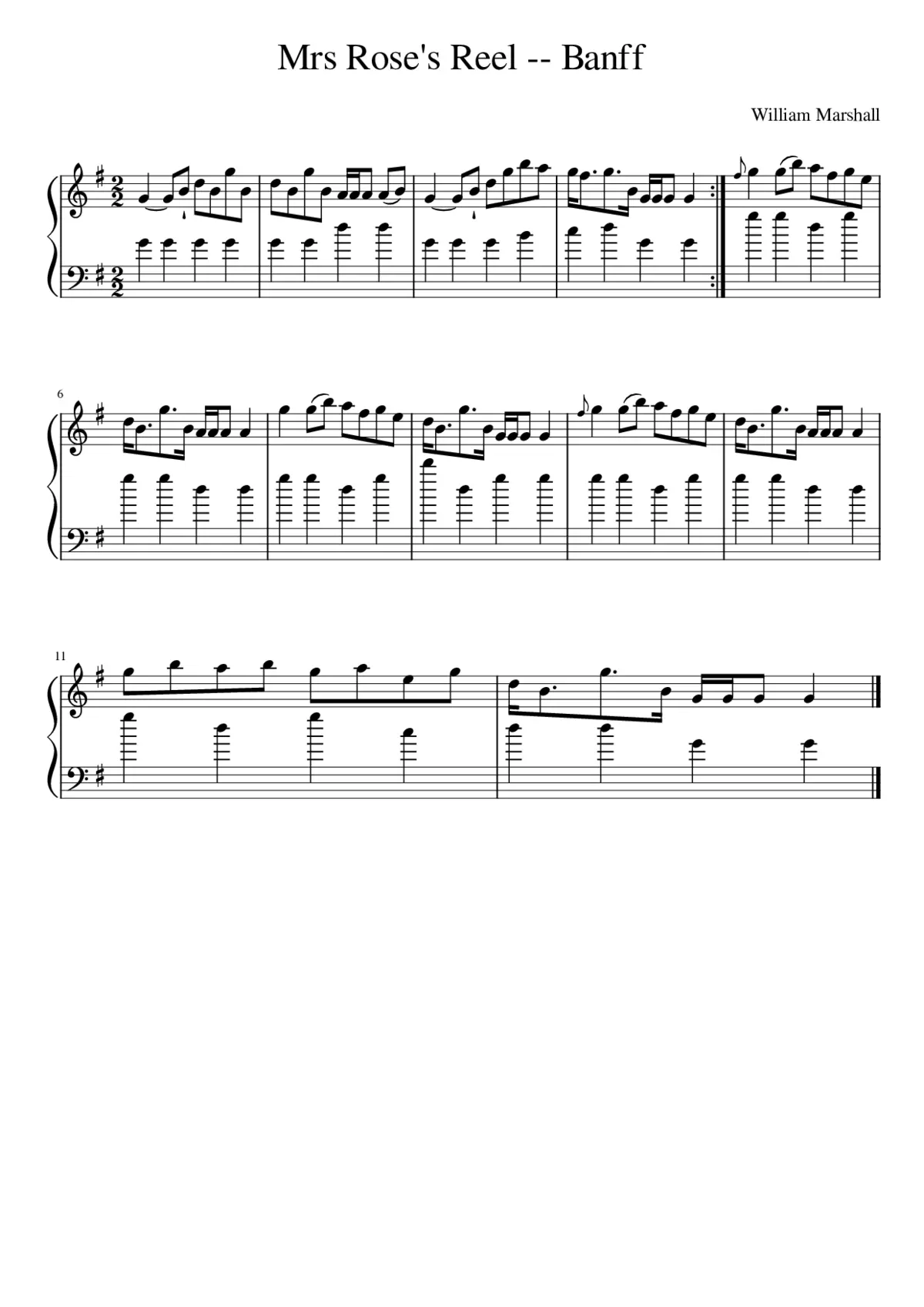 Mrs Rose's Reel -- Banff - Page 1