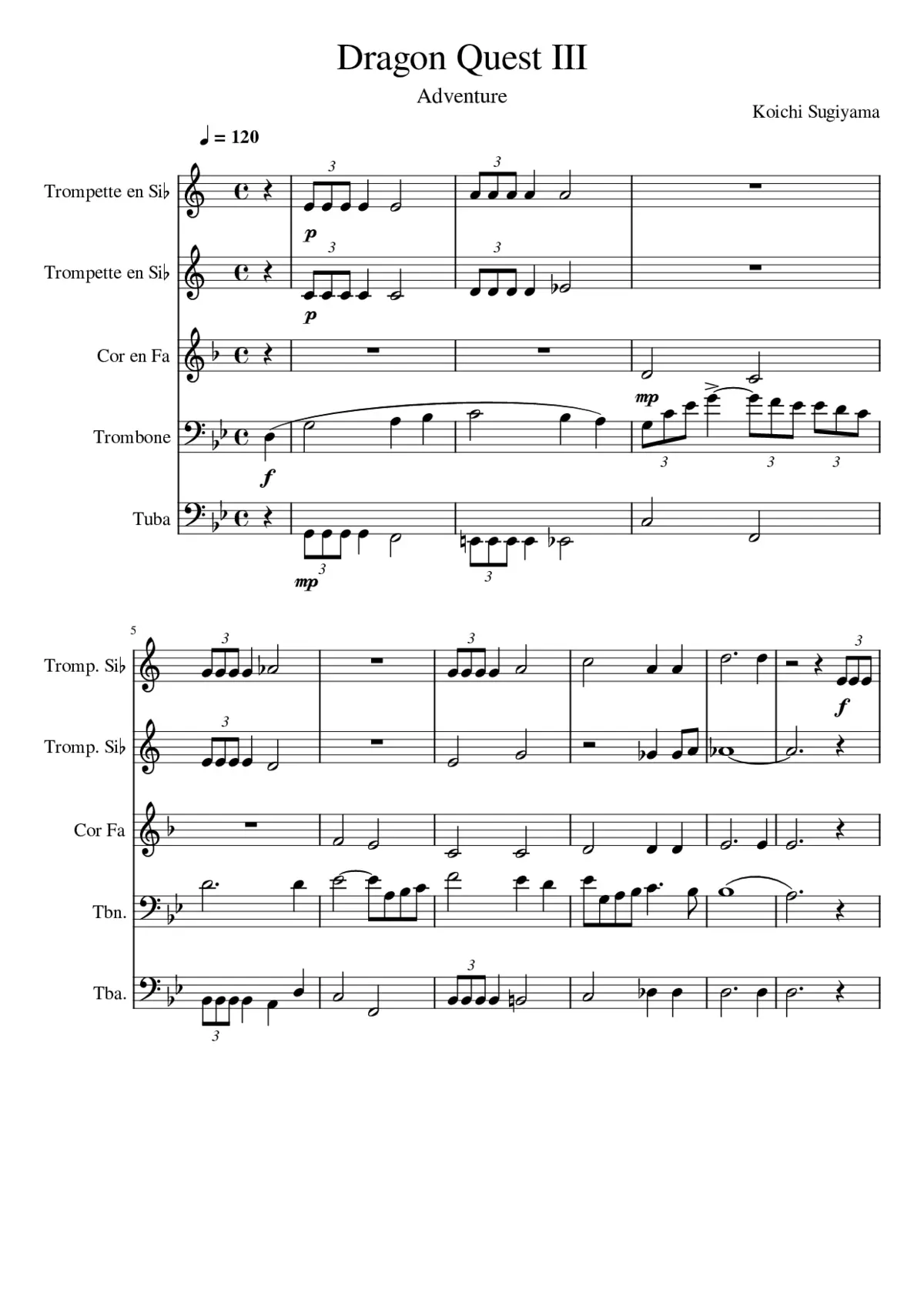 Dragon Quest III Symphonic Suite - Page 1