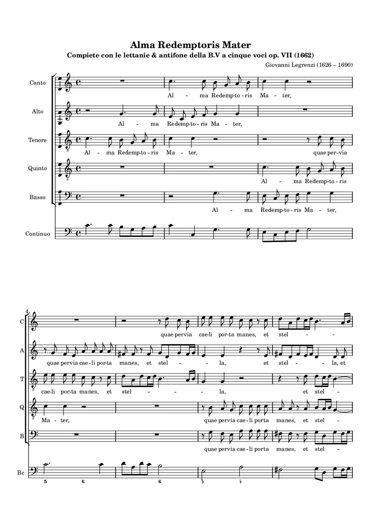 Alma Redemptoris Mater a 5 - Page 1