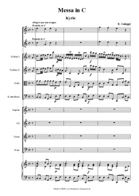 Kyrie, Gloria, Credo in C
