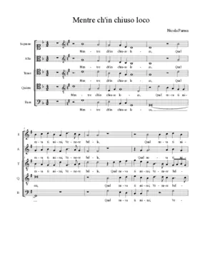 Mentre ch'in chiuso loco