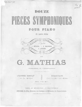 Douze pièces symphoniques pour piano en quatre suites