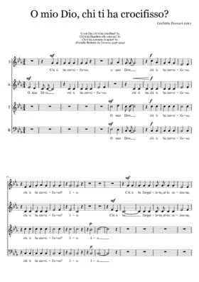 O mio Dio, chi ti ha crocifisso?