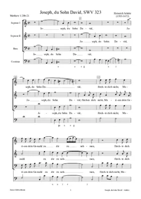 Joseph, du Sohn David, SWV 323
