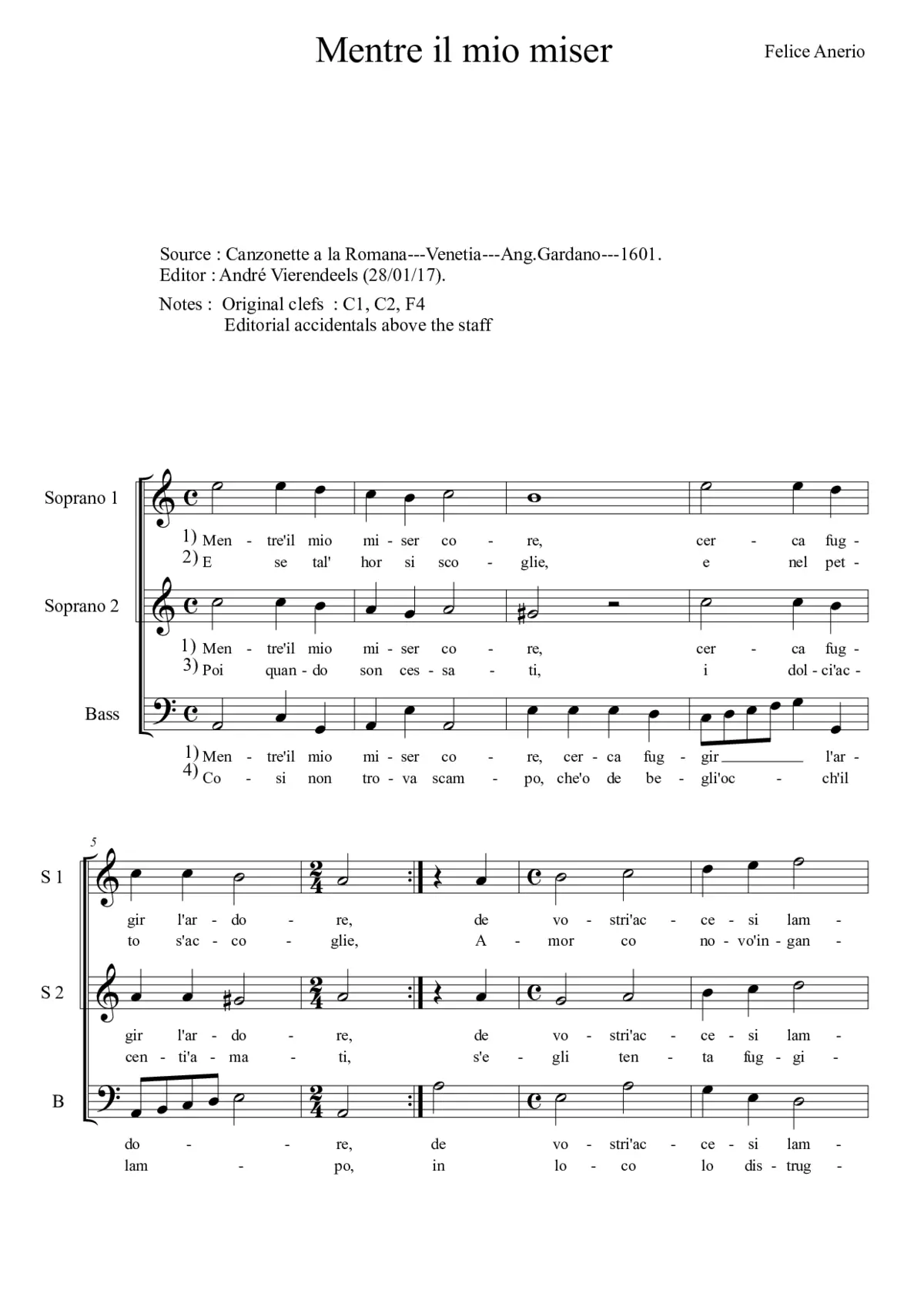 Mentre il mio miser core - Page 1
