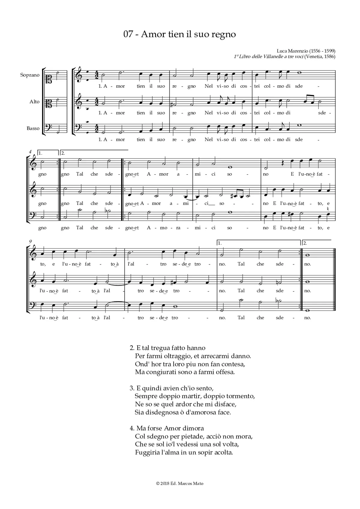 Amor tien il suo regno - Page 1