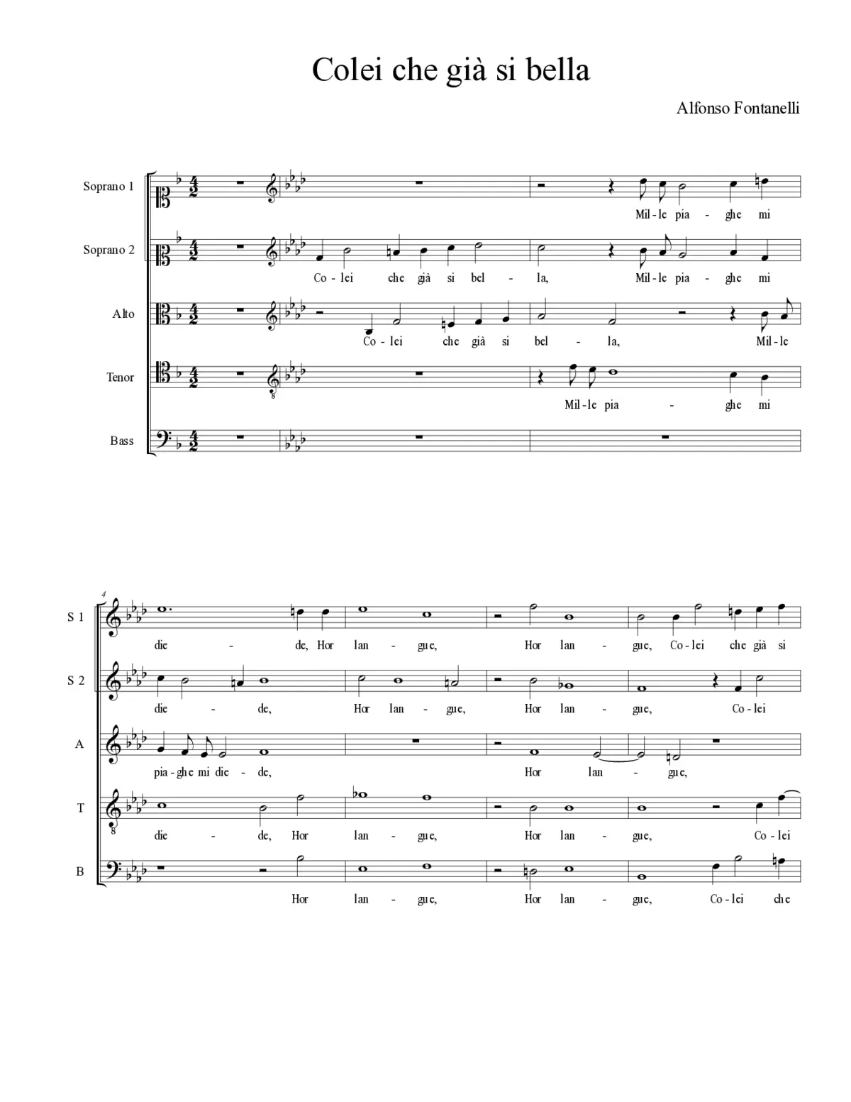 Colei che già si bella - Page 1