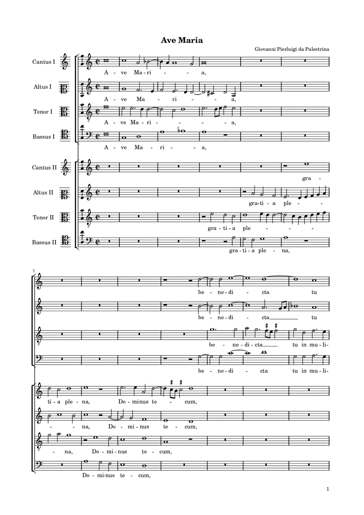 Ave Maria a 8 - Page 1