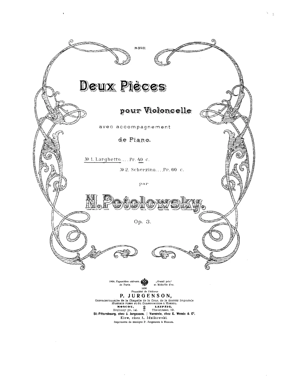 2 Pieces for Cello and Piano - Page 1