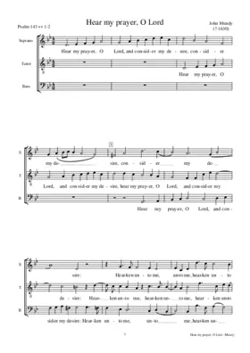 Hear my prayer, O Lord