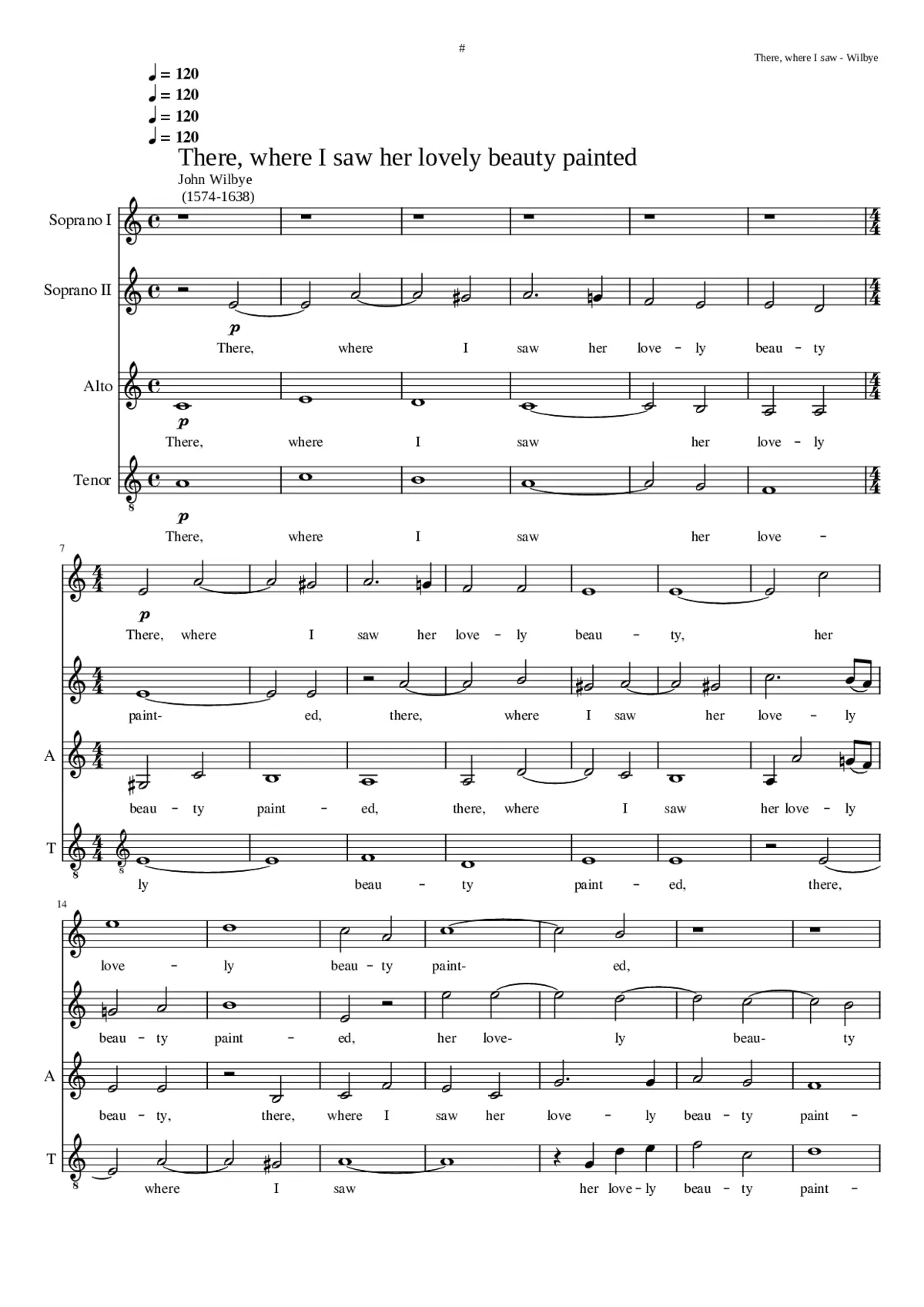 There where I saw her lovely beauty painted - Page 1