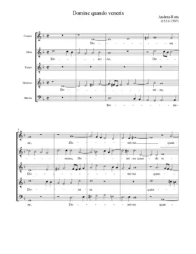 Domine quando veneris a 5