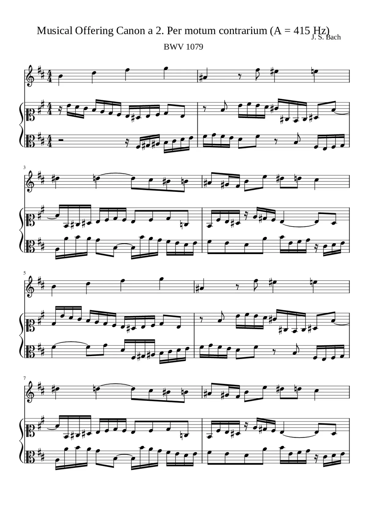 Musikalisches Opfer BWV 1079 - Page 1