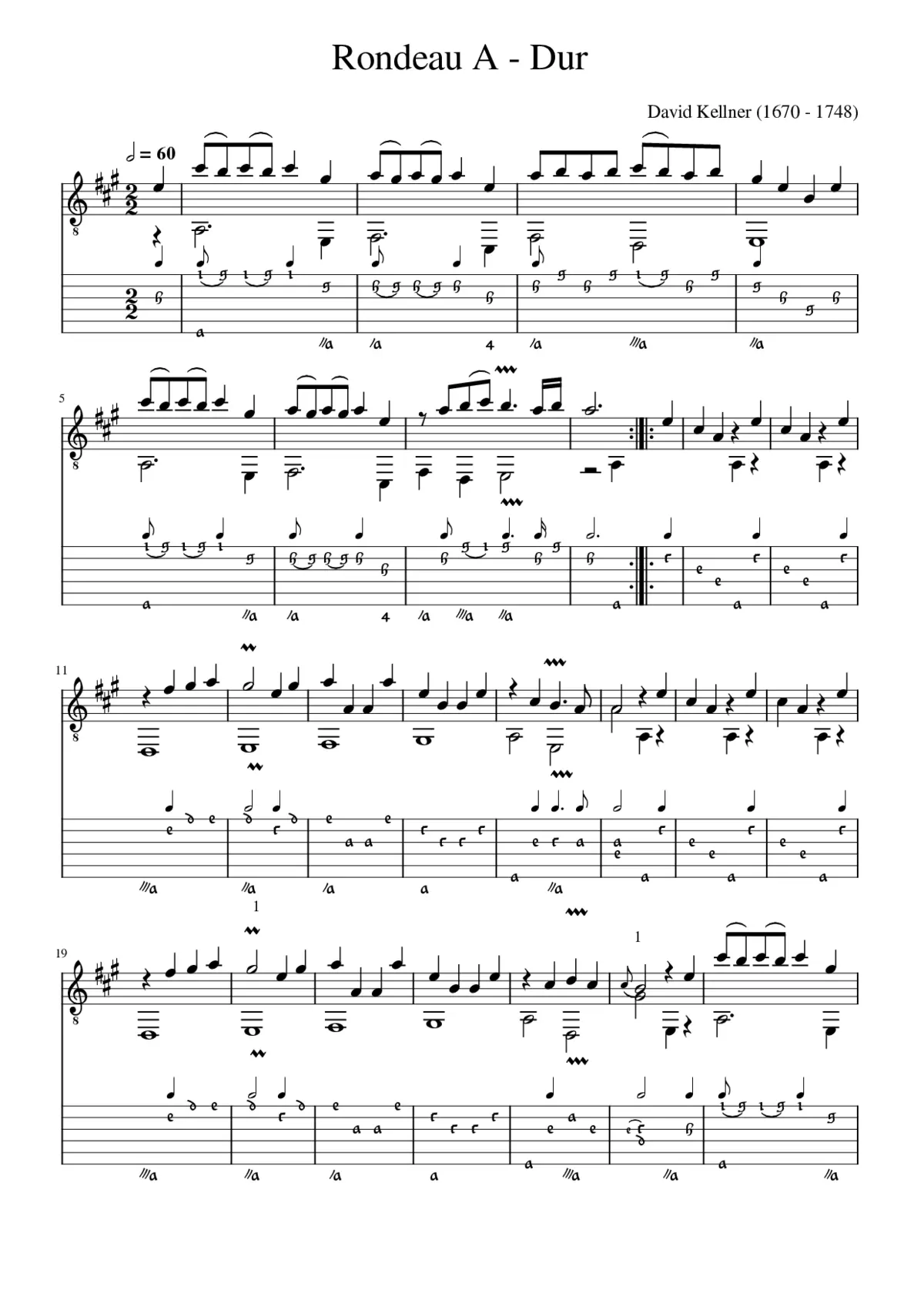 16 Auserlesene Lauten-Stücke - Page 1