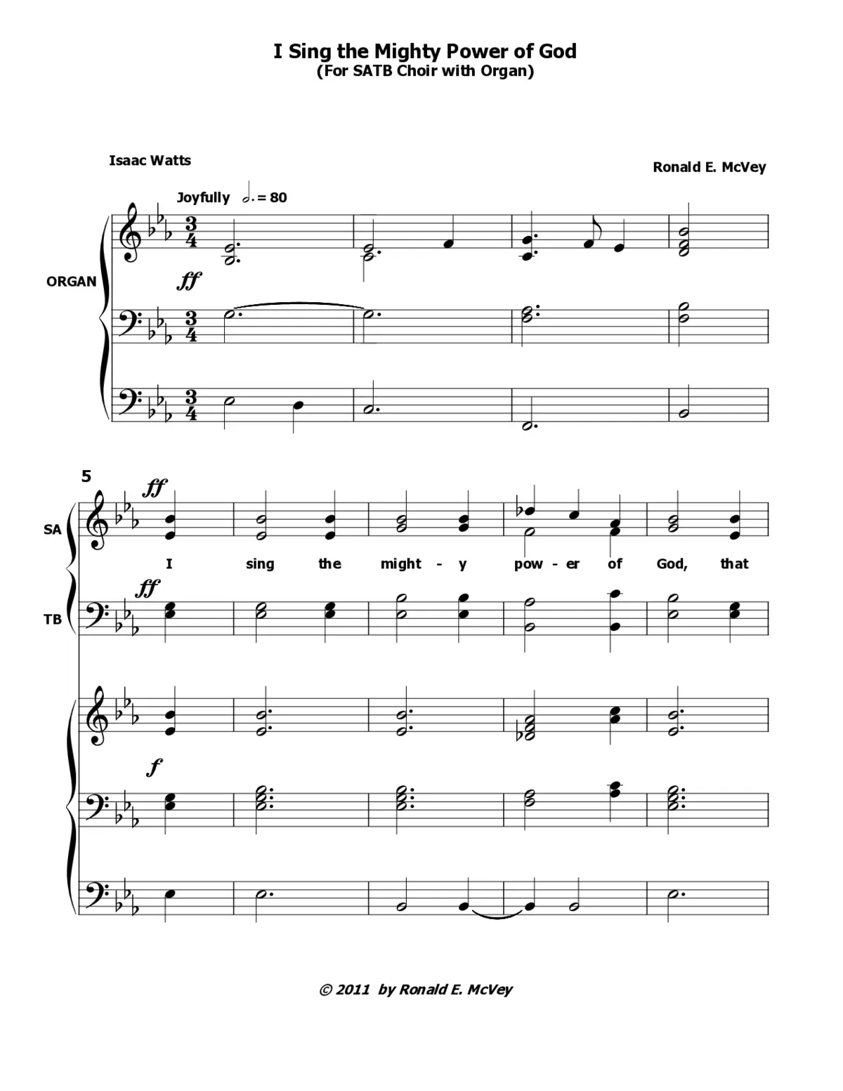 I sing the mighty power of God - Page 1