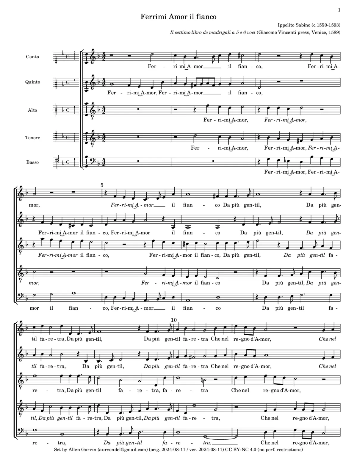 Ferrimi Amor il fianco - Page 1