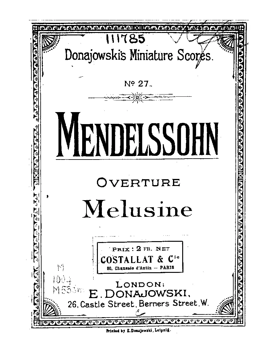 Overture zum Märchen von der schönen Melusine - Page 1
